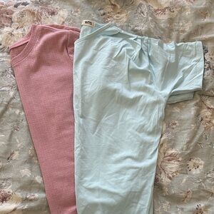 Light Blue T-shirt & Pink Ribbed T shirt bundle!!!